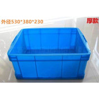 特大号加厚塑料箱子长方形周转箱工业筐收纳盒胶箱大筐子框匡胶框|外520*380*230mm 外径尺寸长宽高顺序单位mm