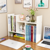 简易伸缩桌面书架书桌上学生儿童多层收纳小型整理办公室置物架子