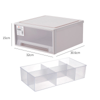 塑料整理箱抽屉式收纳箱透明收纳盒特大号多层组合储物柜儿童衣柜|C收纳盒＋5格 2个（更实惠）