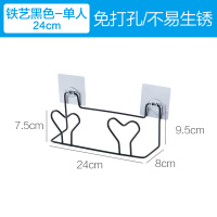 各种收纳神器浴室拖鞋架壁挂免打孔卫生间置物架子门后挂钩|铁艺黑色-单人