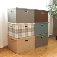收纳箱布艺整理储物盒子衣服玩具家用折叠箱子衣柜被子衣物收纳盒