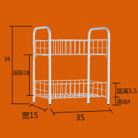 夹缝收纳置物架可移动推车厨房冰箱缝隙置物架卧室卫生间窄缝收纳|2层长35宽15高38送2垫板无轮