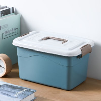 塑料小号收纳箱玩具箱内衣袜子大号整理箱车载加大号储物箱收纳盒|时-尚蓝 推-荐三件套10L+20L+30L