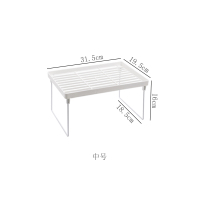 宿舍分层置物架ins风日式桌面增高寝室收纳塑料隔板美学文艺|中号 1层