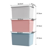 收纳箱特大号盒子衣服储物盒大号整理衣物塑料箱子筐家用搬家神器|150#*3-【三色组合】 加厚耐磨