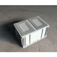 大号塑料周转箱加厚灰色物箱子长方形收纳盒子储物盒筐框子|灰色物箱带平盖 厚*外400*300*175