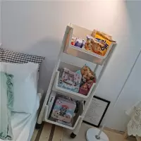 ** ins风带轮多层收纳架零食杂物置物架可移动小推车|三层常规无盖款 2层