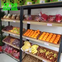 仿藤编水果篮面包筐超市果蔬陈列展示篮零食收纳框方形塑料编织筐