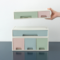 桌上首饰化妆品桌面收纳盒抽屉式小物品整理收纳箱迷你塑料置物架