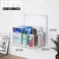 卧室床头置物架免打孔房间挂墙墙壁壁挂架宿舍神器墙上挂篮收纳架|款式6白色(配粘钩+无痕钉) 1层