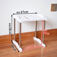 厨房置物架桌面收纳架柜内架子柜子多层单层橱柜分层衣柜隔板隔层|镂空板长27*宽24*高30cm 1层