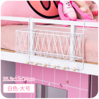 宿舍床头置物架床上神器学生寝室床收纳筐床边挂篮上铺杂物收纳架|白色-大号@48小时发 1层