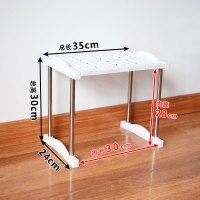 厨房置物架桌面收纳架柜内架子柜子多层单层橱柜分层衣柜隔板隔层|镂空板长35*宽24*高30cm 1层
