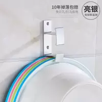 脸盆架壁挂式免打孔洗澡洗脸盆浴室放盆架置物架卫生间盆子收纳架|亮光银双层(免打孔两用)