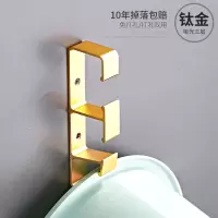脸盆架壁挂式免打孔洗澡洗脸盆浴室放盆架置物架卫生间盆子收纳架|大号三层金色(免打孔两用)