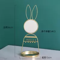 isn北欧风轻奢简约台式化妆镜学生宿舍公主镜房间桌面装饰品摆件|兔子首饰架