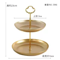 isn北欧风轻奢简约台式化妆镜学生宿舍公主镜房间桌面装饰品摆件|小号金色双层首饰架