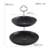 isn北欧风轻奢简约台式化妆镜学生宿舍公主镜房间桌面装饰品摆件|小号黑色双层首饰架
