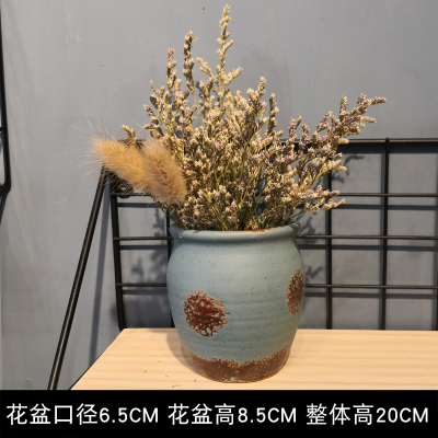 陶罐干花套装工业风摆设咖啡馆奶茶民宿餐吧服装店铺橱窗装饰摆件|干花套装6号[兔尾草]