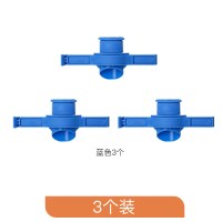 食品封口夹出料嘴袋子洗衣粉袋密封夹出料密封盖零食防潮夹封口器|蓝色三个装()