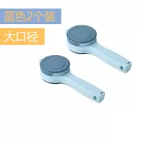 封口夹食品密封带出料嘴封口神器厨房家用零食防潮夹子加长超大号|大口蓝色[2个装]