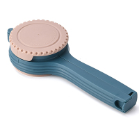 封口夹食品密封带出料嘴封口神器厨房家用零食防潮夹子加长超大号|大口粉色[单个装]