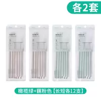 食品袋密封夹奶粉茶叶密封棒食物封口夹家用封口神器零食保鲜夹子|橄榄绿+藕粉色【长短各12支】（各2套）（省）