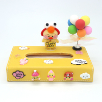 车载纸巾盒女多功能可爱卡通汽车抽纸套创意个性车内装饰用品大全|新网红鸭黄纸巾盒+送纸巾不带垫