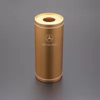 奔驰e300l c200glcgla抽纸筒车载纸巾筒创意纸巾盒圆形汽车内饰品|金色Mercedes-Benz