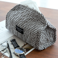 北欧时尚ins布艺手工diy纸巾盒客厅简约格子抽纸套网红款家居收纳