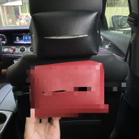 创意汽车可爱纸巾盒车载挂式多功能车内遮阳板抽纸袋车用抽纸盒套|黑纽扣纸巾盒