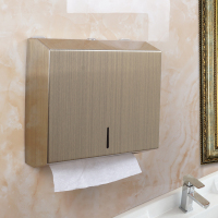 壁挂式擦手纸盒不锈钢酒店家用厨房抽纸盒洗手间免打孔擦手纸巾架|加厚青古铜(抗指纹)