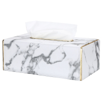 网红轻奢创意纸巾盒家用抽纸盒北欧客厅家居餐厅纸盒简约可爱大号|金边大理石纹大号(五金出纸口)