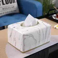 美式轻奢纸巾盒纸抽盒家居客厅简约茶几摆件抽纸盒北欧现代收纳盒|B款纸巾盒