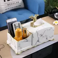 美式轻奢纸巾盒纸抽盒家居客厅简约茶几摆件抽纸盒北欧现代收纳盒|F款纸巾盒