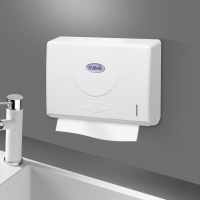 免打孔商用擦手纸巾盒壁挂式厨房抹手纸巾架厕所卫生间抽纸盒|白色(送胶)