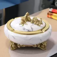 美式轻奢纸巾盒纸抽盒家居客厅简约茶几摆件抽纸盒北欧现代收纳盒|B款烟灰缸