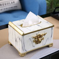 美式轻奢纸巾盒纸抽盒家居客厅简约茶几摆件抽纸盒北欧现代收纳盒|H款纸巾盒