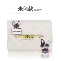 车载纸巾盒汽车用扶手箱遮阳板抽纸盒创意可爱车内挂式餐巾纸盒|米色-狗狗菱形纸巾盒