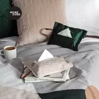 桌面丝绒纸巾盒北欧ins抽纸盒家用客厅创意车载车用车内