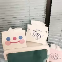 冒冒ins简约笑脸小熊纸巾盒网红卡通可爱桌面抽纸盒车载学生宿舍