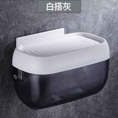 免打孔卫生间纸巾盒厕所抽纸厕纸盒创意卷纸盒手纸盒卫生纸置物架|创意抽纸盒百搭灰-A款
