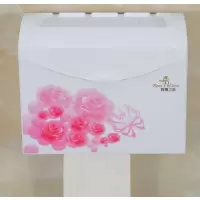 纸巾厕所卫生间长方形免打孔厕纸盒子塑料家用草纸箱架放的装手纸|免打孔双用玫瑰之恋免下抽款|（带下口