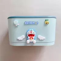 企鹅创意卫生间纸巾盒厕所置物架卷纸抽纸盒免打孔浴室防水洗脸巾|天使叮当单层厕纸架23.5*12.5*13cm