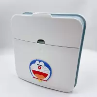 企鹅创意卫生间纸巾盒厕所置物架卷纸抽纸盒免打孔浴室防水洗脸巾|笑脸叮当双层厕纸架21*15*22cm