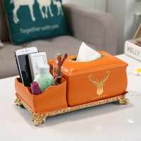 轻奢简约创意欧式客厅桌面茶几摆件多功能纸巾盒抽纸盒遥控收纳盒