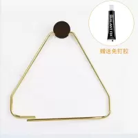 北欧卫生间免打孔实木纸巾架简约厕所创意卷纸架浴室毛巾架纸巾盒|金色[纸巾架]免打孔免钉胶