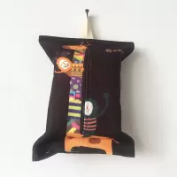 客厅厨房卫生间挂钩款纸巾包挂式纸巾袋布艺抽纸盒抽纸袋纸巾袋|骑长颈鹿(挂钩)一个