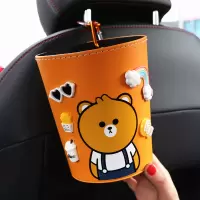 汽车纸巾挂袋车载抽纸盒挂式网红创意可爱玩偶车用包车内车上|新版潮熊垃圾桶-送2卷垃圾袋