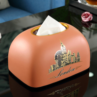 美式乡村陶瓷家用抽纸盒 欧式客厅餐厅装饰纸抽盒餐巾纸巾盒新中|燃情橙